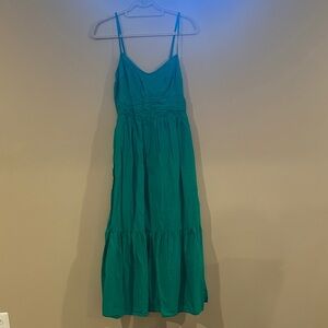 Elegant Teal Sleeveless Dress